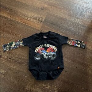 Harley-Davidson Black Baby Onesie